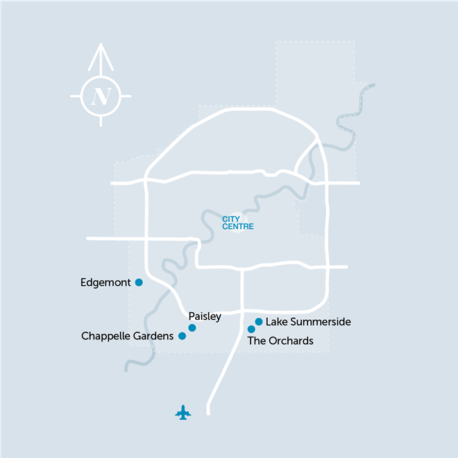 Edmonton Alberta Nearby Community Map