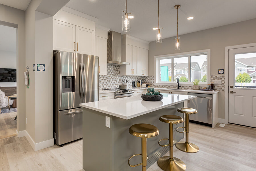 Bentley Duplex Show Home Excel Homes Orchards Edmonton Kitchen